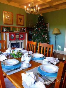 shelbourne-villa-dining-room The dining room was decorated for Christmas