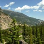 Mountain view from the Mystic Lake Trail in Montana