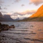 beach at St. Mary Lake