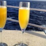 Mimosas for breakfast on Silver Spirit