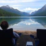 Picnic at Bowman Lake in Glacier National Park