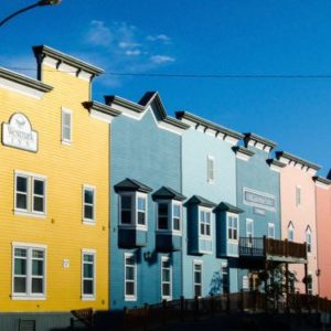 Colorful streets of Dawson City, Yukon Territory