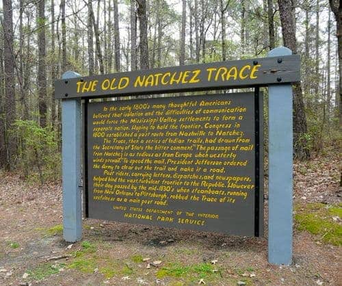 Travel the Natchez Trace on a scenic road trip