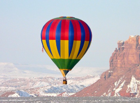 Flying in a Hot Air Balloon Over Bluff, Utah