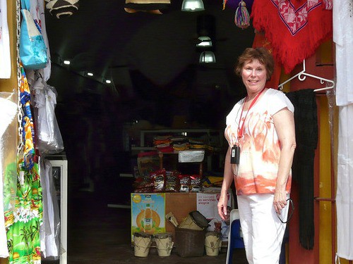Donna Shopping at Las Bovedas in Cartagena.