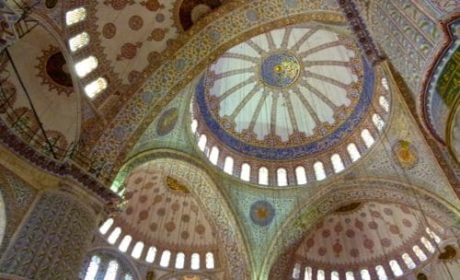 Ceiling of the Blue Mosque in Istanbul
