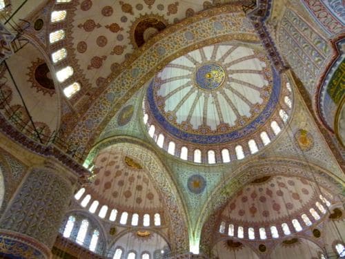 Ceiling of the Blue Mosque in Istanbul