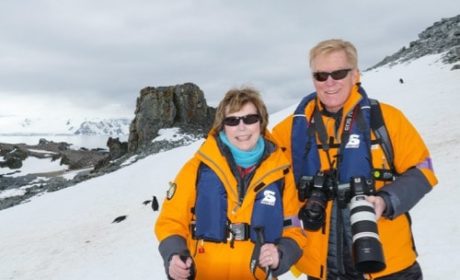 Donna and Alan Hull exploring Antarctica