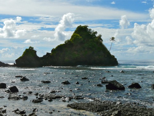 Beach scene at Pago Pago, American Samoa