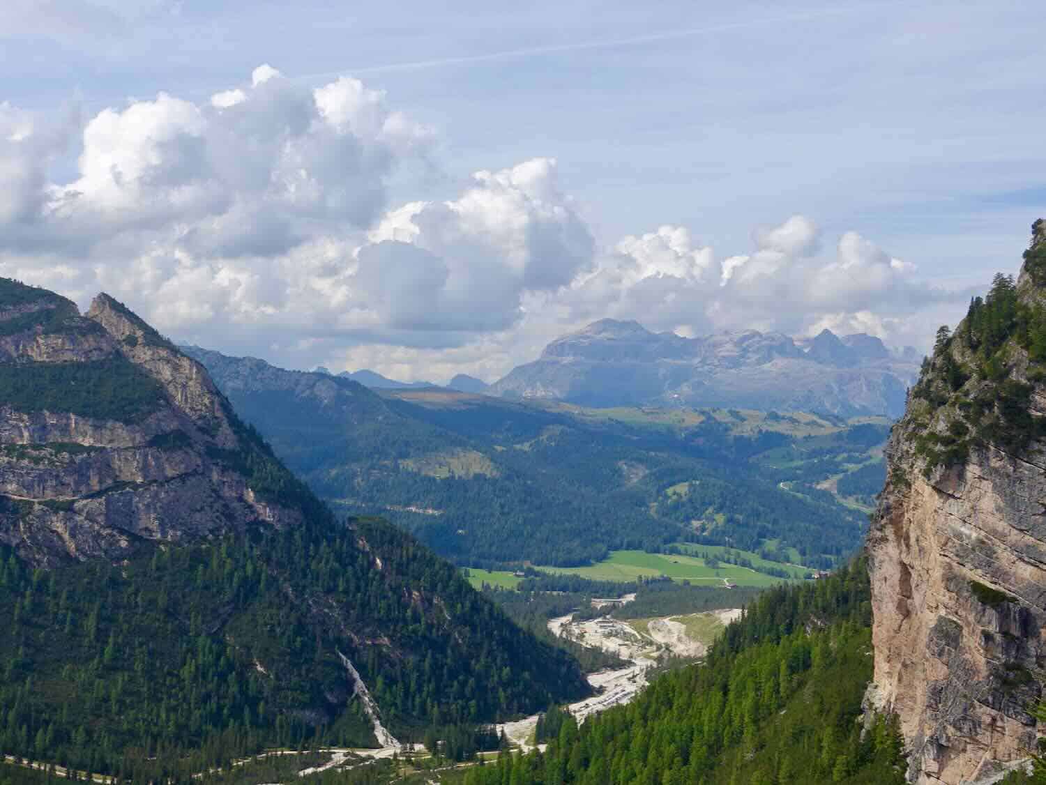 Rugged peaks of the Dolomite Mountains in Italy