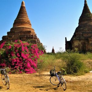 Scenic stupas