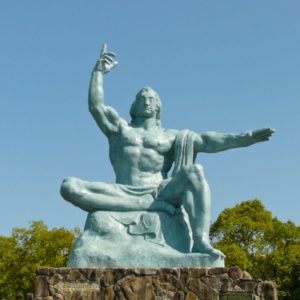 peace statue in Nagasaki