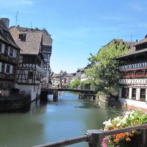river with beautiful homes on either side