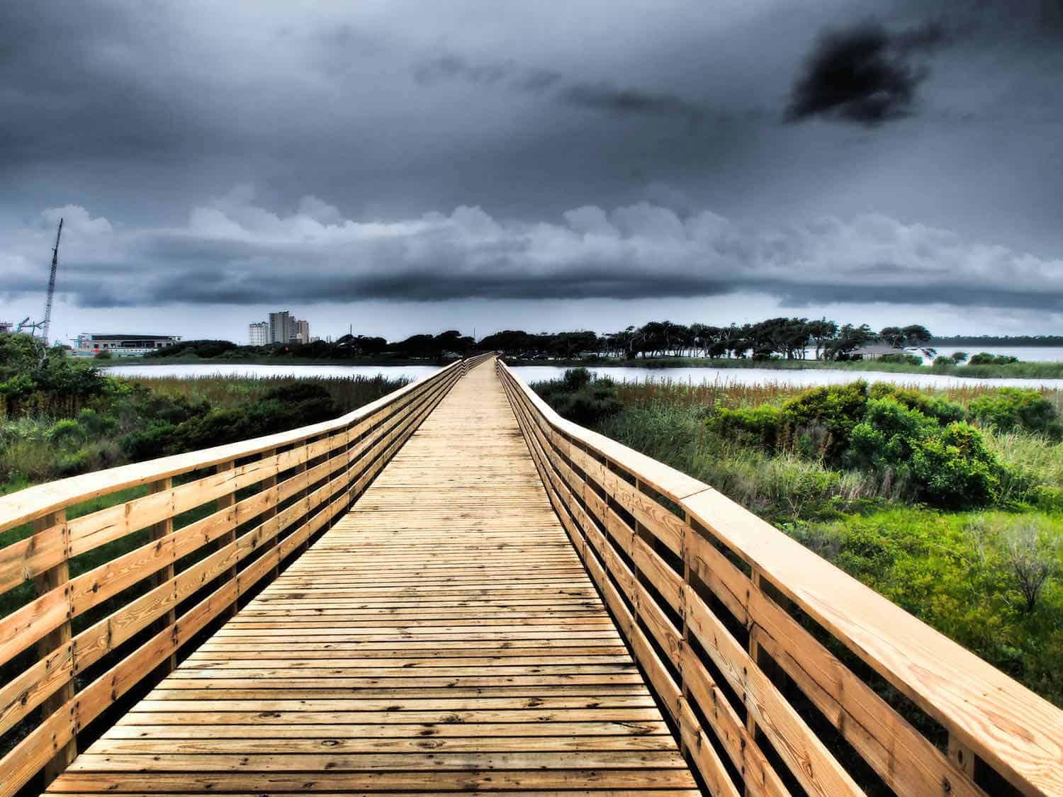 boardwalk to the beach at Gulf State park on the Alabama Coast